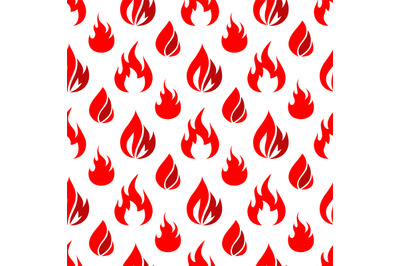 Red fire seamless pattern design - flame seamless texture