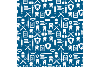 Dental service seamless pattern - stomatology texture