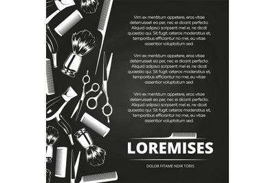 Chalkboard barber shop poster