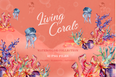 Living Corals Watercolor png