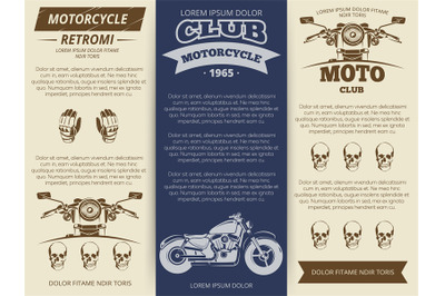 Moto club vintage banners template