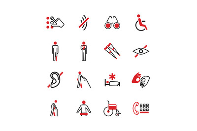 Disabled vector icons