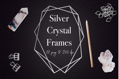 Silver Geometric Frames