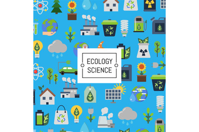 Vector background with ecology flat icons