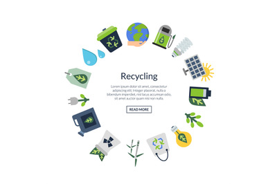 Vector ecology flat icons