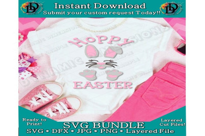 Hoppy Easter Bunny SVG Hoppy Easter SVG design, Easter Rabbit Svg File