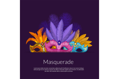 Vector carnival masks illustration