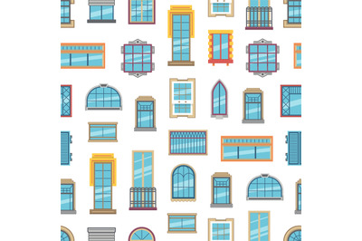 Vector window flat icons background or pattern illustration