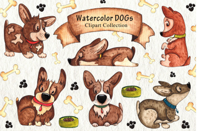 Watercolor DOGs Collection