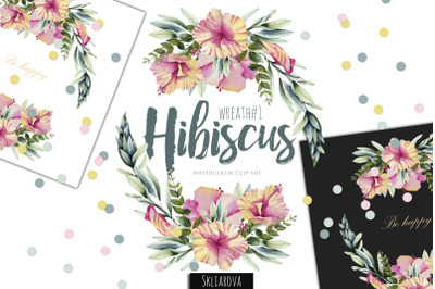 Hibiscus. Wreath #1