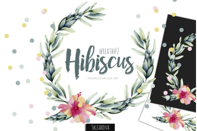 Hibiscus. Wreath #2