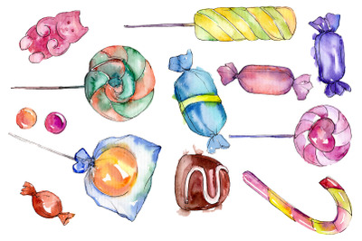 Candies aramel Watercolor png