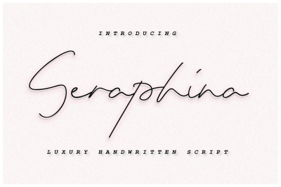 Seraphina Script Font - Bold&amp;Regular
