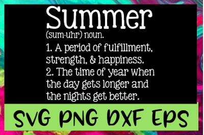 Summer Definition SVG PNG DXF &amp; EPS Design Files