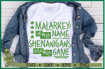 Malarkey Name, Shenanigans Game St Patick&#039;s Day SVG