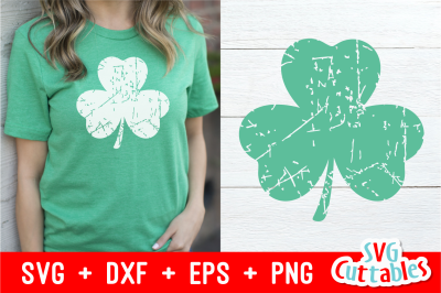 Grunge Shamrock | St. Patrick&#039;s Day Cut File