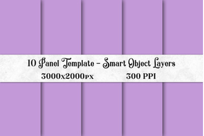 10 Panel Template with Smart Object Layers