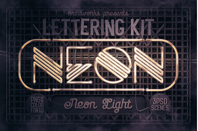 Neon Light Lettering Kit
