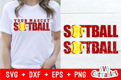 Grunge Softball | Cut File