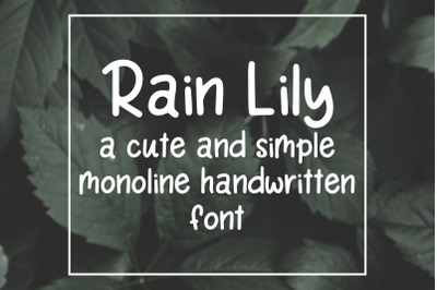 Rain Lily Handwritten Font