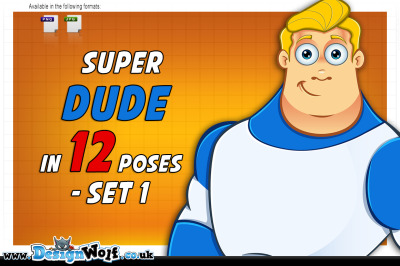 Super Dude In 12 Poses