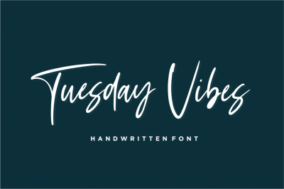 Tuesday Vibes - Handwritten Font