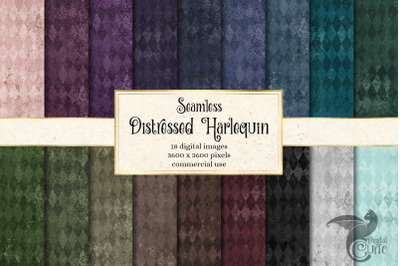 Distressed Harlequin Digital Paper