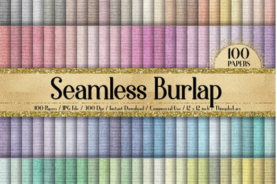 100 Seamless Realistic Burlap Texture Shabby Digital Papers