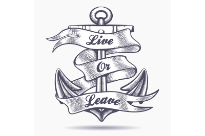 Live or Leave Old School Tattoo