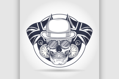 Sketch of british skull