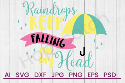 Raindrops Falling SVG File, DXF File