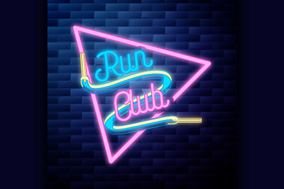 Vintage run club emblem