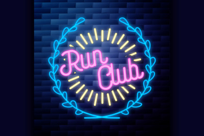 Vintage run club emblem