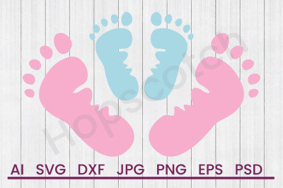 Siblings Footprints - SVG File, DXF File