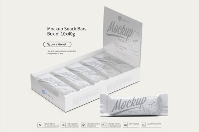 Download Two Glossy Snack Bars Mockup Yellowimages