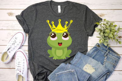 Frog Prince Charming SVG Crown Castle cartoon Fairy Tale tiara 1267s