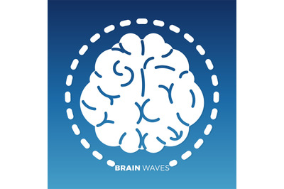 White brain icon design on colorful backdrop