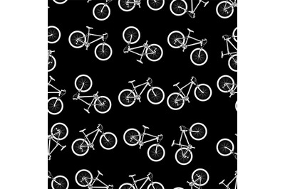 White sport bicycle seamless pattern design