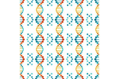 Colorful DNA spiral seamless pattern