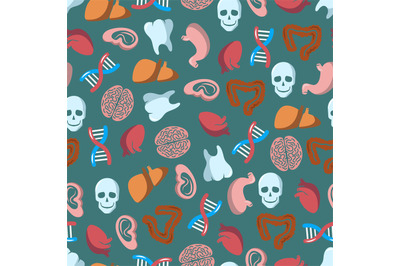 Internal human organs seamless pattern