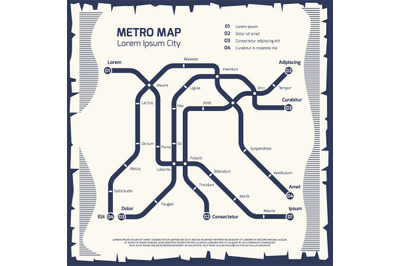 Metro subway map - subway poster design