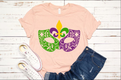 Mask Mardi Gras SVG Louisiana Fat Tuesday Carnival fleur de lis  1286s