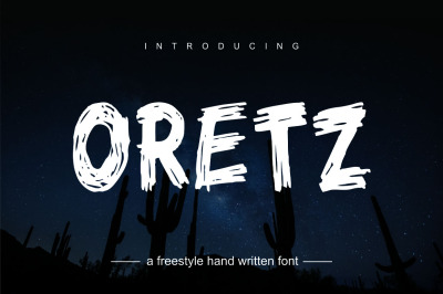 ORETZ, Handwritten Font