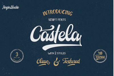 Castela (3 fonts with extras)