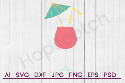 Strawberry Daiquiri - SVG File, DXF File