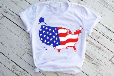 Map United States Flag Svg USA 50 States america 1287s