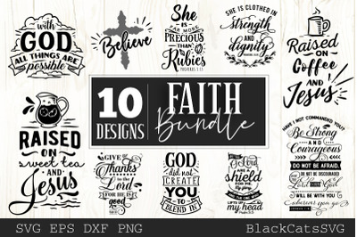 Faith SVG bundle 10 designs Christian SVG bundle