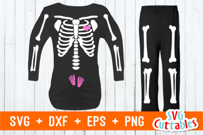 Pregnant Skeleton | Halloween Cut File