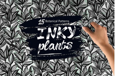 Inky Plants: 15 Botanical Patterns+