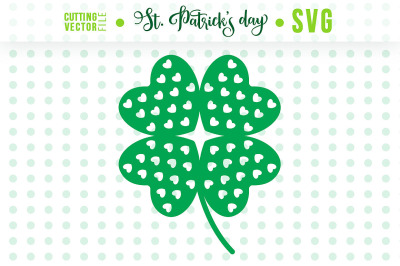 Heart Shaped Clover SVG - St. Patrick&#039;s Day Vector